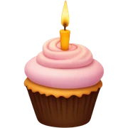 Cupcake with candle sticker