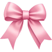 light pink ribbon bow sticker