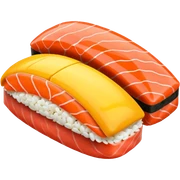 Salmon sushi Sweet egg sushi And tuna sushi.  sticker