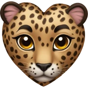 leopard heart sticker