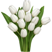 white tulip bouquet  sticker