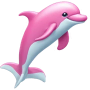 Pink dolphin sticker