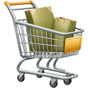 Pale olive Shopping cart sticker