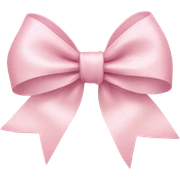 light pink ribbon bow sticker