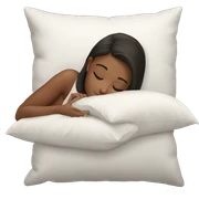 Girl under pillow  sticker