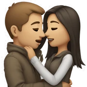 Couple kissing sticker