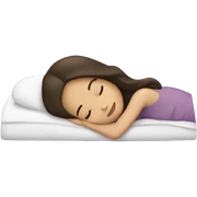 Brunette girl sleeping sticker