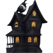 Nevermore Academy. Haunted Addams house. birdhouse  sticker