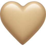 beige love heart  sticker