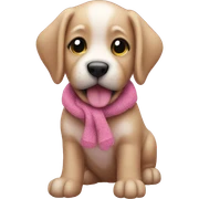 Pink puppy Christmas  sticker