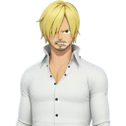 smoking sanji under cloudy sky sticker