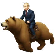 putin riding bear sticker