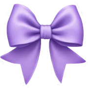 light purple bow sticker