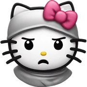 angry hello kitty sticker