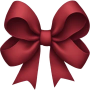 dark red bow sticker