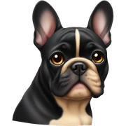 Black and tan French bulldog  sticker