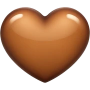 brown heart sticker