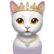 kitty with tiara sticker