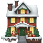 christmas house  sticker