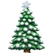 Snowy Christmas tree sticker