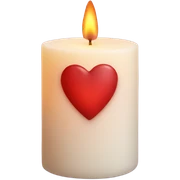 heart candle sticker