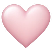 light pink heart  sticker