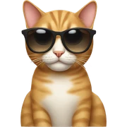 Cat with sunglasses sticker