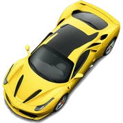 carro Ferrari amarillo sticker