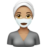 Lady with face mask spa beauty sticker