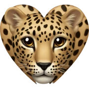Beige heart with leopard sticker