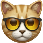 Cat with sunglasses sticker
