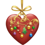 Heart with Christmas decorations  sticker