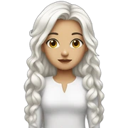 judgmental girl with white hair sticker
