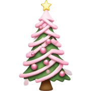 Light pink Christmas tree sticker
