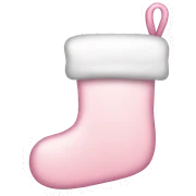  light pink Christmas stocking sticker