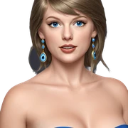 portrait of blue eyed beauty sticker