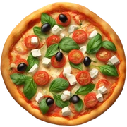 pizza and greek sticker