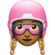 Pink ski suit sticker