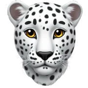 white leopard sticker