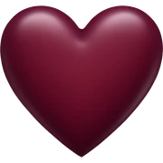 Burgundy coloured heart sticker