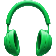 Green headphones sticker