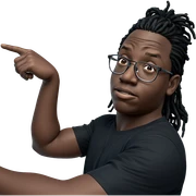 pointing male with glasses sticker