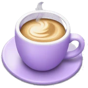 Pastel purple coffee sticker