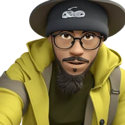 bearded boy in stylish hat sticker