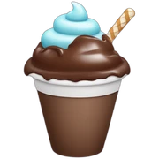 vaso con helado de chocolate sticker