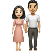 Asian couple sticker