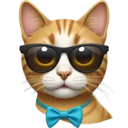 Cat with sunglasses sticker