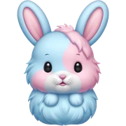 Cotton candy bunny cute :3 sticker