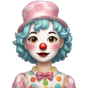 clown girl japan sticker
