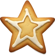 Christmas star cookie sticker